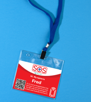 SOS Card holder and lanyard